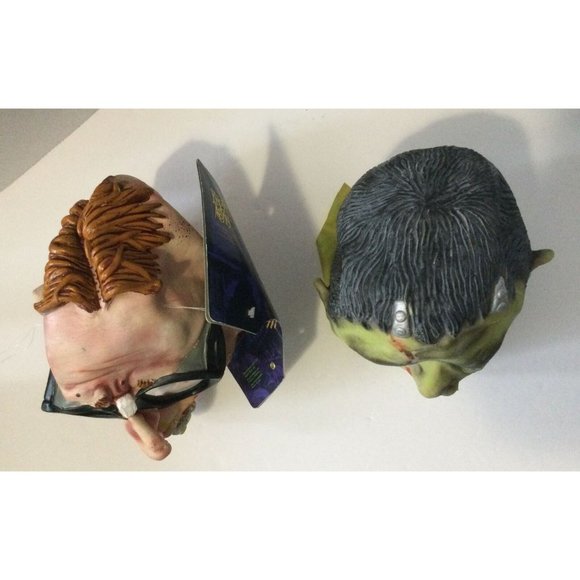 Vintage 1991 Universal Frankenstein Halloween Mask And Nerd Mask Lot Of 2 - Picture 2 of 5